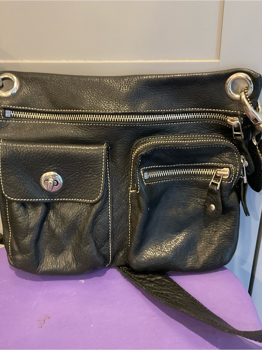 Roots leather Village crossbody bag